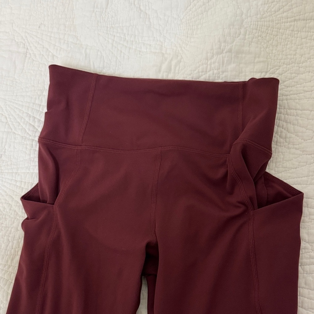Fabletics Deep Red Leggings - Picture 3 of 4